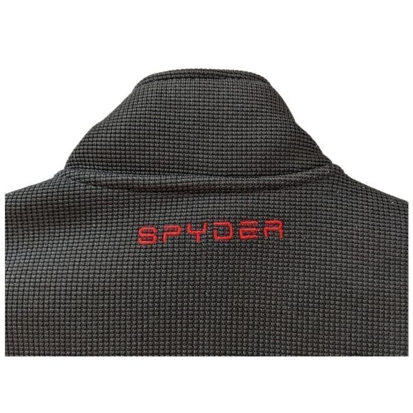 SPYDER Kids Unisex Black & Red Textured Full Zip Jacket Size S 7/8 - Picture 6 of 9